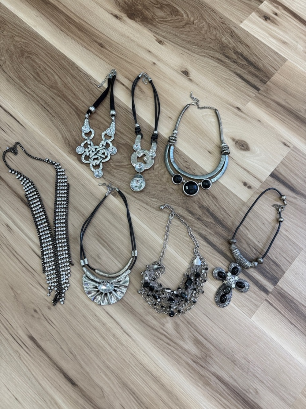 Women's Silver-Tone Fashion Necklace Lot